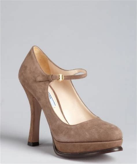 prada taupe suede shoes ladies|ladies prada shoes.